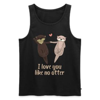 I love you like no Otter Geschenk - Männer Premium Bio Tank Top - Schwarz - Vorne - Michal (187cm)
