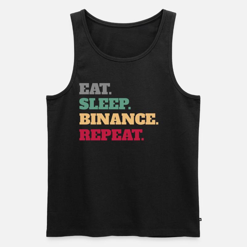 Cryptocurrency Currency Binance - Männer Premium Bio Tank Top - Schwarz