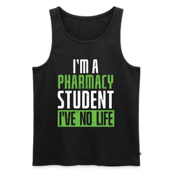 Pharmacy Student No Life - Men's Premium Organic Tank Top - black - Front - AI Model Male 178 light (178cm)