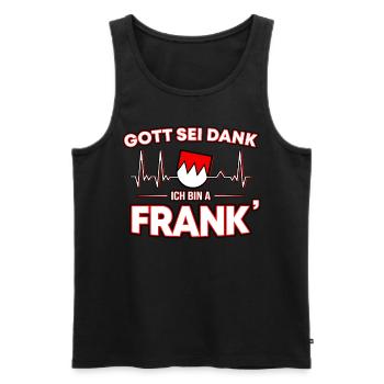 Franken Fränkisch Frankenland Heimat Geschenk - Männer Premium Bio Tank Top - Schwarz - Vorne - Michal (187cm)