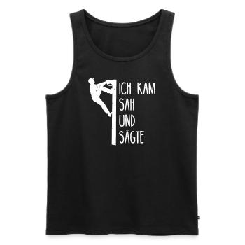 Baumkletterer Baumpfleger Arborist Baumpflege - Männer Premium Bio Tank Top - Schwarz - Vorne - AI Model Male 178 light (178cm)