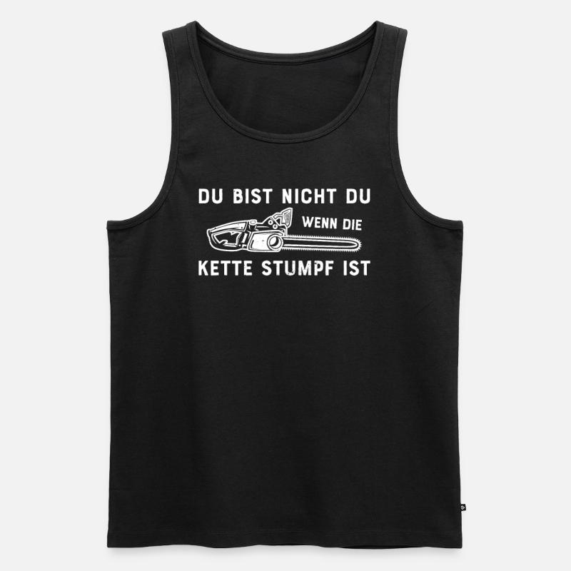 Baumkletterer Baumpfleger Arborist Baumpflege - Männer Premium Bio Tank Top - Schwarz