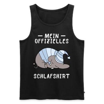 Elefant Schlafshirt Geschenk Geburtstag - Männer Premium Bio Tank Top - Schwarz - Vorne - Michal (187cm)
