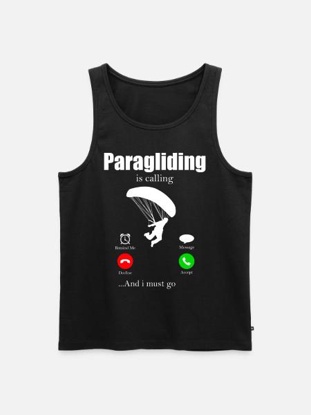 Paragliding Fallschirm Gleitschirmfliegen Skydive - Men's Premium Organic Tank Top - black