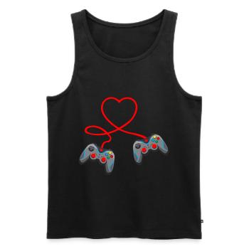 Jeu de jeu vidéo contrôleur de la vidéo cadeau de jeu de jeu - Débardeur bio Premium Homme - noir - Devant - Michal (187cm)
