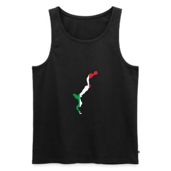 Lac Majeur Italie - Débardeur bio Premium Homme - noir - Devant - AI Model Male 178 light (178cm)