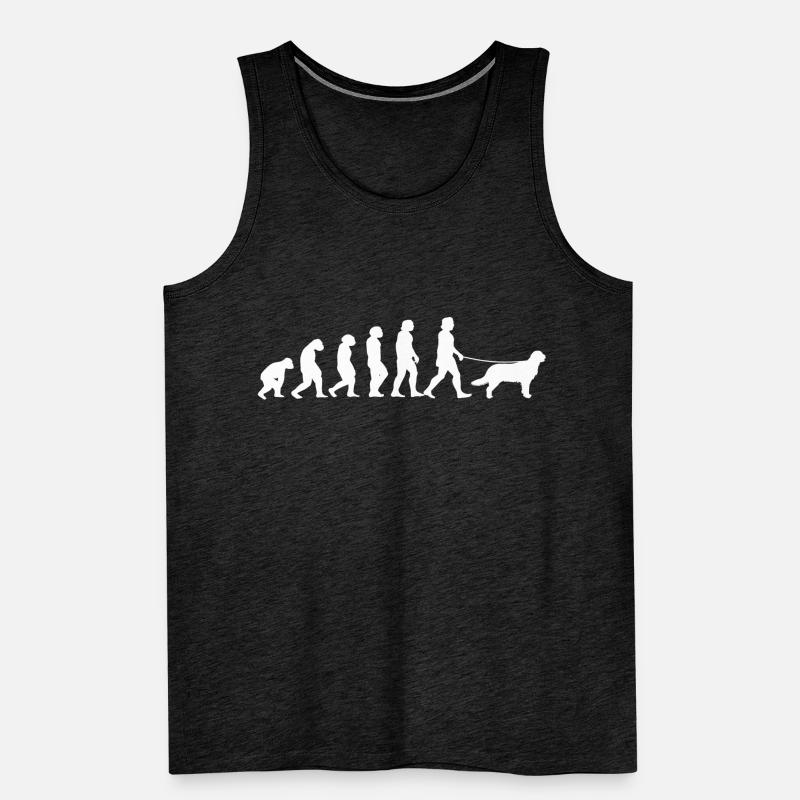 Flat Coated Retriever Evolution Geschenk Männer Premium Bio Tank Top