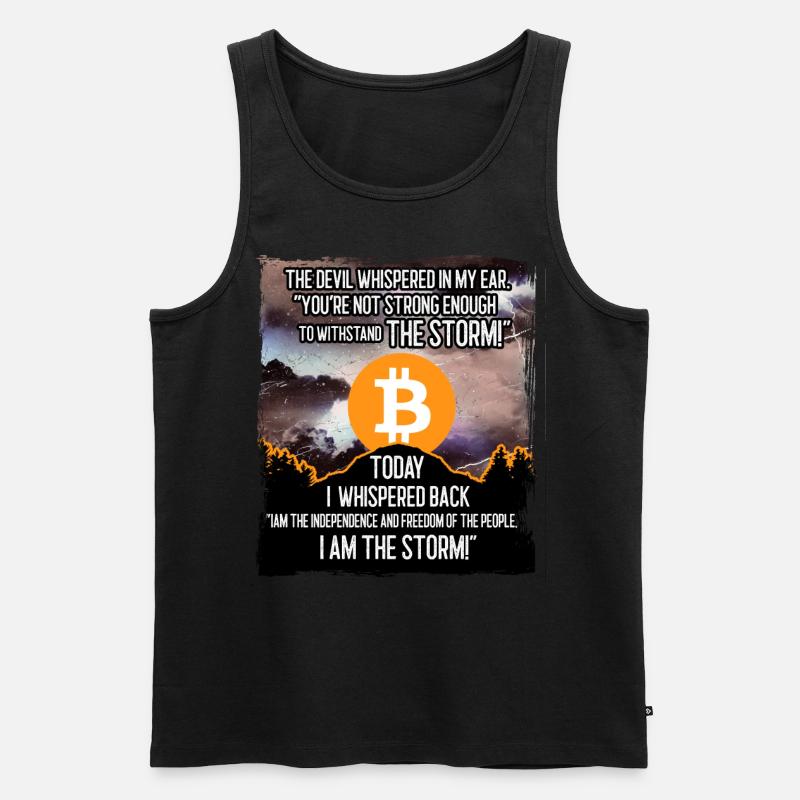 Bitcoin Storm - Männer Premium Bio Tank Top - Schwarz