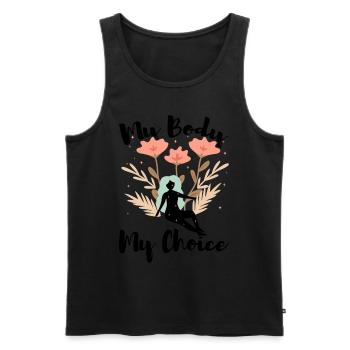 Féministe féministe cadeau feminist - Débardeur bio Premium Homme - noir - Devant - Michal (187cm)
