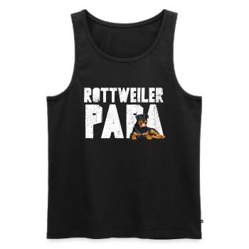Rottweiler Papa - Débardeur bio Premium Homme - noir - Devant - Michal (187cm)