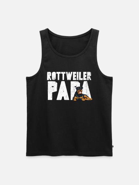 Rottweiler Papa - Männer Premium Bio Tank Top - Schwarz