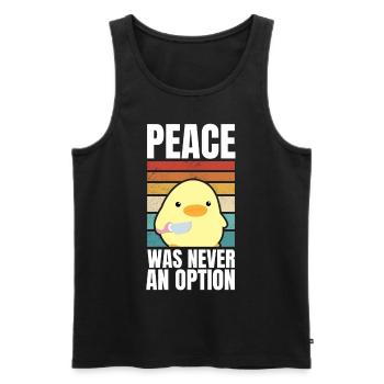 Peace was never an option duck with knife memes - Men's Premium Organic Tank Top - black - Front - Michal (187cm)
