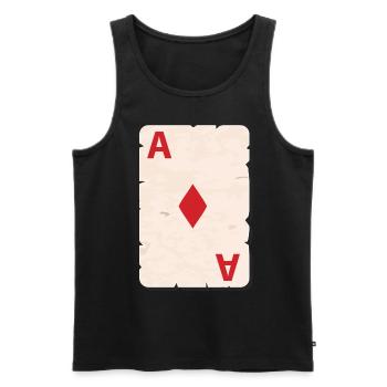 Poker Poker Joueur de Poker Cadeau De Caro Ass - Débardeur bio Premium Homme - noir - Devant - AI Model Male 178 light (178cm)