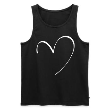 Coeur - Débardeur bio Premium Homme - noir - Devant - Michal (187cm)