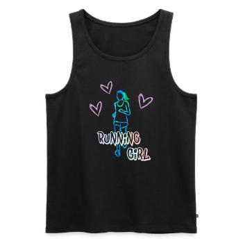 Joggen und Laufen cooles Geschenk - Männer Premium Bio Tank Top - Schwarz - Vorne - AI Model Male 178 light (178cm)