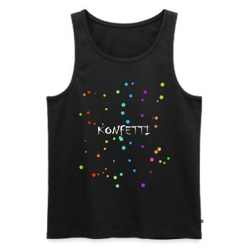 Konfetti Fasching Fasnet Narren Umzug Kostüme - Männer Premium Bio Tank Top - Schwarz - Vorne - Michal (187cm)