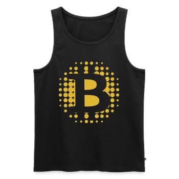 Bitcoin - Acheter Bitcoin - Débardeur bio Premium Homme - noir - Devant - AI Model Male 178 light (178cm)