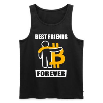 BFF Bitcoin Friends Bitcoin Best Friends Forever - Débardeur bio Premium Homme - noir - Devant - Michal (187cm)