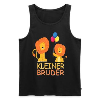 Kleiner Bruder - Löwenkopf Löwen Brüder - Männer Premium Bio Tank Top - Schwarz - Vorne - Michal (187cm)