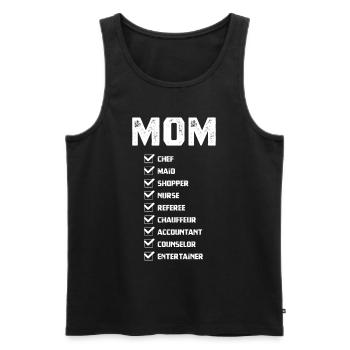 Mama lustige Jobs - Muttertagsgeschenk Cool - Männer Premium Bio Tank Top - Schwarz - Vorne - AI Model Male 178 light (178cm)