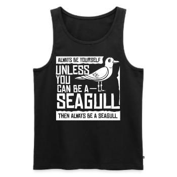 Seagulls Seabird Möven Seagulls Lake Bird - Men's Premium Organic Tank Top - black - Front - AI Model Male 178 light (178cm)