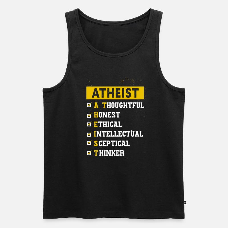 Atheist Design - Männer Premium Bio Tank Top - Schwarz