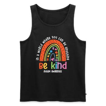 Autismus Bewusstsein - Männer Premium Bio Tank Top - Schwarz - Vorne - AI Model Male 178 light (178cm)