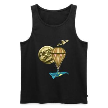 Hot Air Balloon, Ballooning, Airship - Men's Premium Organic Tank Top - black - Front - AI Model Male 178 light (178cm)