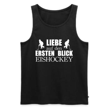 Liebe Eishockey Spruch Eishockeyspieler Geschenk - Männer Premium Bio Tank Top - Schwarz - Vorne - Michal (187cm)
