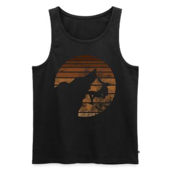 Funny saying for outdoor wanderer berg - Men's Premium Organic Tank Top - black - Front - Michal (187cm)