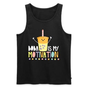 Bubble Tea - Männer Premium Bio Tank Top - Schwarz - Vorne - Michal (187cm)