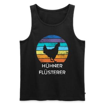 Landwirt Hühnerflüsterer - Männer Premium Bio Tank Top - Schwarz - Vorne - Michal (187cm)