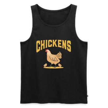 Poulets poulets poules élevage de poules poules poules - Débardeur bio Premium Homme - noir - Devant - AI Model Male 178 light (178cm)
