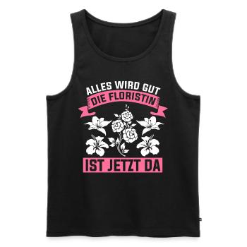 Floristin Gartenarbeit Blumen Geschenk - Männer Premium Bio Tank Top - Schwarz - Vorne - Michal (187cm)