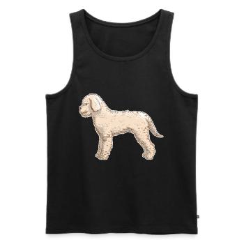 Lagotto Romagnol chien d’eau italien Graphique - Débardeur bio Premium Homme - noir - Devant - Michal (187cm)