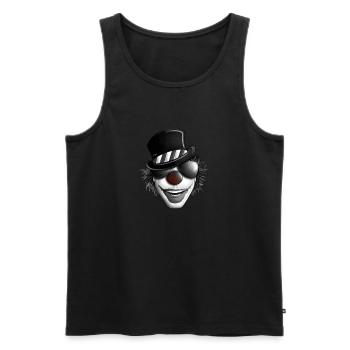 Clown with sunglasses - Men's Premium Organic Tank Top - black - Front - Michal (187cm)
