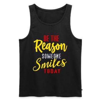 Inspiring Quote Positive Sayings Encouragement - Men's Premium Organic Tank Top - black - Front - AI Model Male 178 light (178cm)