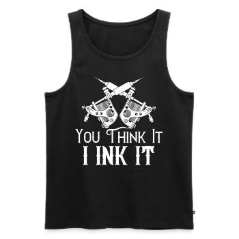 Tattoo Tattoo Tattoo Machine Tattoo Machine - Men's Premium Organic Tank Top - black - Front - Michal (187cm)