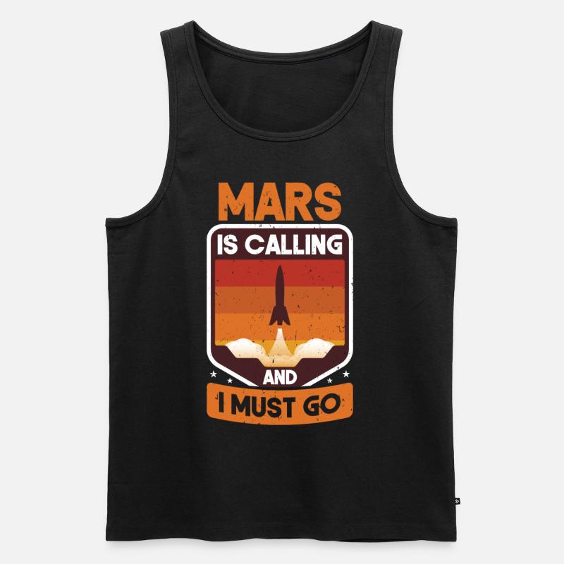 Mars - Männer Premium Bio Tank Top - Schwarz