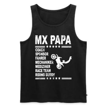 MX Papa Freestyle Motocross Dirtbike Papa Geschenk - Männer Premium Bio Tank Top - Schwarz - Vorne - Michal (187cm)