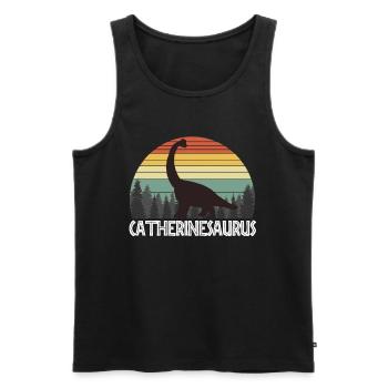 CATHERINESAURUS CATHERINE SAURUS CATHERINE - Débardeur bio Premium Homme - noir - Devant - AI Model Male 178 light (178cm)