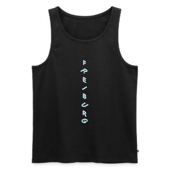Freiburg - Männer Premium Bio Tank Top - Schwarz - Vorne - AI Model Male 178 light (178cm)
