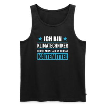 Klimatechniker Kältetechniker Kältetechnik - Männer Premium Bio Tank Top - Schwarz - Vorne - Michal (187cm)