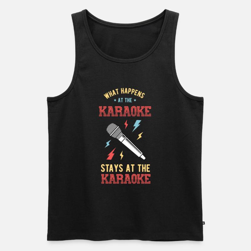 Karaoke - Männer Premium Bio Tank Top - Schwarz