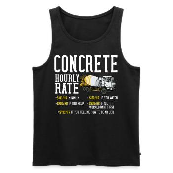 Béton bétonnières Chantiers - Débardeur bio Premium Homme - noir - Devant - Michal (187cm)