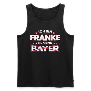 Fränkisches Frankenland Geschenk für Echte Franken - Männer Premium Bio Tank Top - Schwarz - Vorne - Michal (187cm)