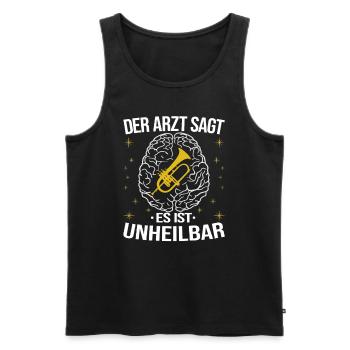 Flügelhornist Blasmusik Horn Sprüche Geschenkidee - Männer Premium Bio Tank Top - Schwarz - Vorne - Michal (187cm)