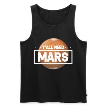 Mars - Débardeur bio Premium Homme - noir - Devant - AI Model Male 178 light (178cm)
