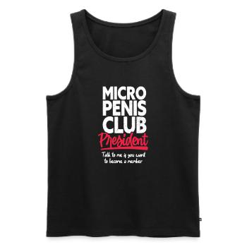 To become a member in the Micropenis club, ask the - Débardeur bio Premium Homme - noir - Devant - Michal (187cm)