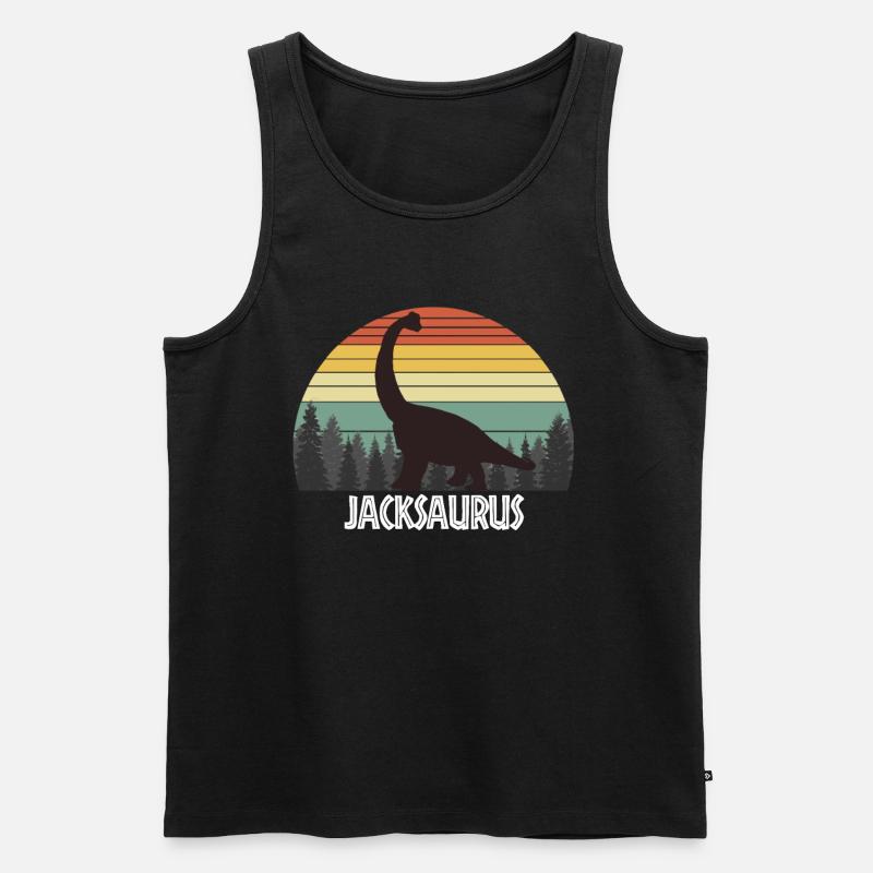 JACKSAURUS JACK SAURUS JACK DINOSAUR - Männer Premium Bio Tank Top - Schwarz